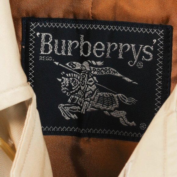 Burberry Vintage Beige Cotton-Blend Balmacaan Coat - Picture 9 of 12